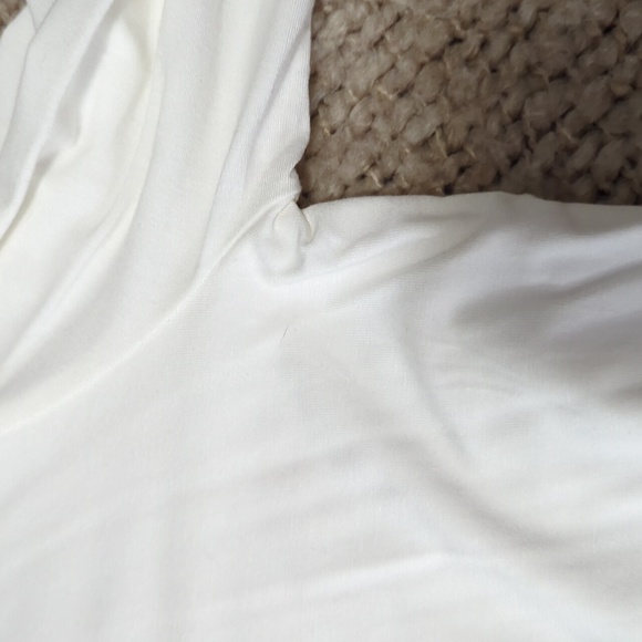 White Mock Neck long sleeve top - Picture 6 of 9